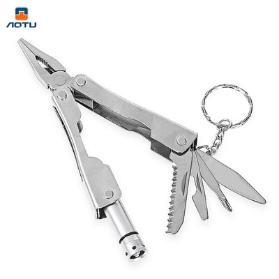 

AOTU Multifunctional Folding Pliers with LED Light Portable Outdoor Survival Tool