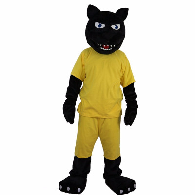 

LangtengBlack Sport Leopard Panther Mascot Costume Cartoon Cosplay Party Halloween Christmas Festival Performance