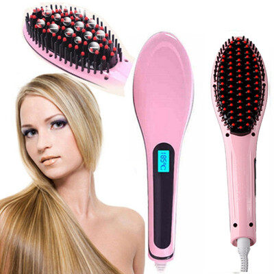 

Fast Hair Straightener Comb Hair Electric Straightening Iron Brush Auto Straight Hair Comb Brush with LCD display