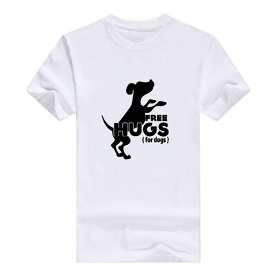 

Free Hugs For Dogs Vneck Tshirt Dog Shirt Mens t-Shirt Fashions Funny