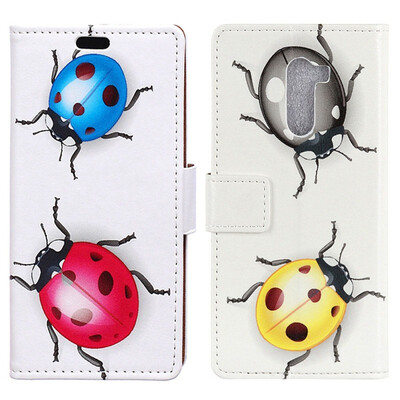 

MOONCASE Millet Pocophone F1 Pattern Leather Case - Ladybug