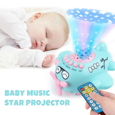 

Baby Music Projector Sleeping Story Night Light Aircraft Multifunction Projectors Learning Toys