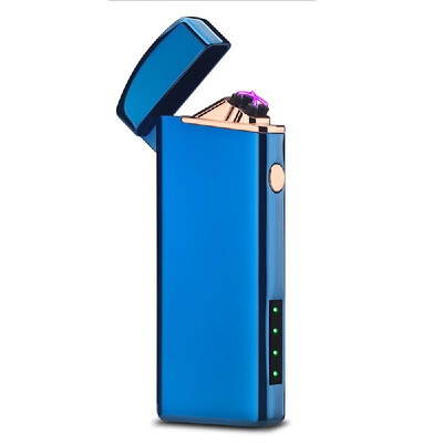 

Dual Arc Electronic Cigarette Lighter USB Metal Rechargeable Windproof Flameless Electric Lighters Plasma Cigar Lighter