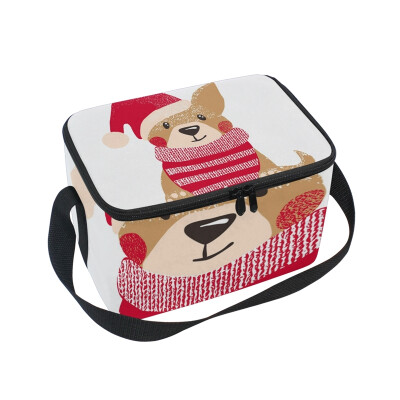 

ALAZA Lunch Box Insulated Lunch Bag Large Cooler Cute Dog Symbol Of Year Tote Bag