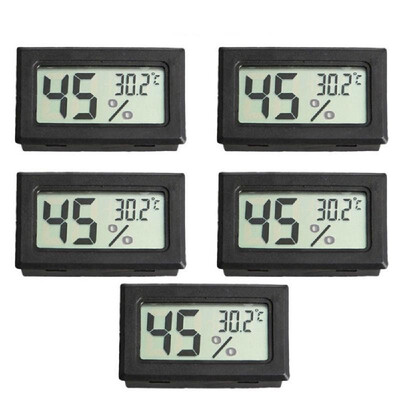 

5pcs Mini Digital LCD Temperature&Humidity Meter Pet Reptile Wireless Thermometer Hygrometer