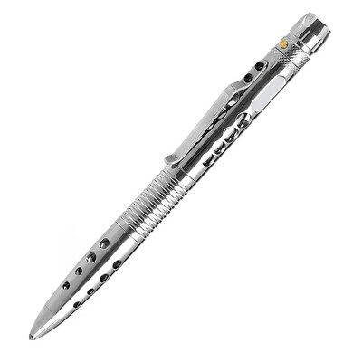 

Rvs Tactical Pen Self Defense Weapon Military & Police Grade Survival Tools Bright EDC LED Flashlight Glass Breaker Ballpoint