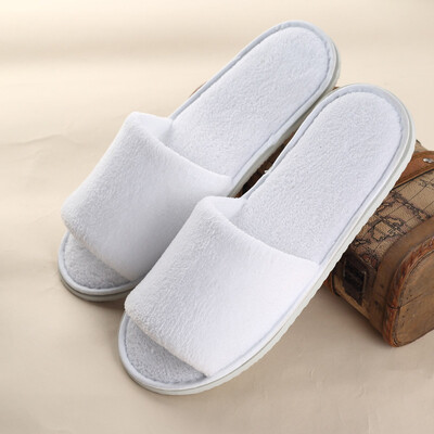 

Chic disposable slippers hospitality slippers hotel beauty salon non-slip padded portable floor slippers towel cloth open toe 5 double code