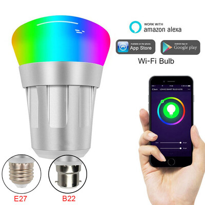 

Wi-Fi Smart Light Bulb Dimmable Multicolored LED Bulbs for Amazon Alexa Google Home