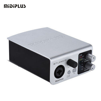 

MIDIPLUS STUDIO-M USB Audio Interface Sound Card 1 Input 2 Outputs 24bit 192kHz High Precision Sampling 48V Phantom Power with US