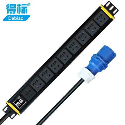 

Won the standard pdu cabinet socket air conditioning plug-in board plug new national standard hole 32A lightning protection 8 GL-8628