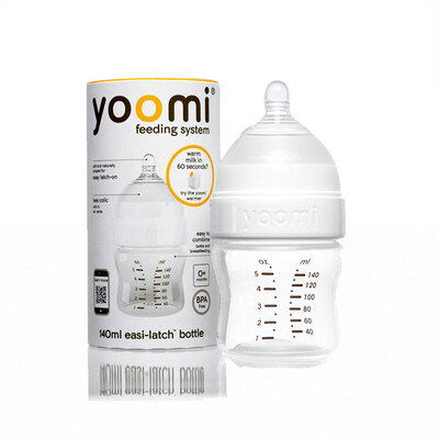 

YOOMI Natural Baby Feeding Bottle Anti-colic Slow Flow Teat Wide Neck 8 Ounces 2 Pack