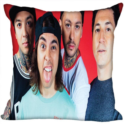 

PierceThe Veil Pillow Cover Bedroom Home Office Decorative Pillowcase Square Zipper Pillow Cases Satin Fabric No Fade 35x35CM