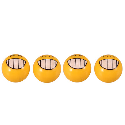 

4Pcs Bicycle Ball Valve Caps with Cute Emoji Pattern Air Valve Caps Tyre Valve Dust Covers for MTB Motorcycle Bicycle Accessories