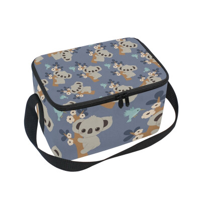 

Lunch Box Insulated Lunch Bag Large Cooler Koala Floral Tote Bagfor Kids Men Women