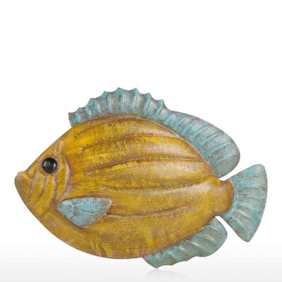 

Fish Wall Hanging 6 Iron Wall Decor Creative Ornament Craft Wall Setting Wall Hanging Marine Life