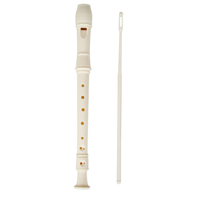 

ABS Soprano Descant Recorder Clarinet 8 Holes German Style C Key with Fingering Chart Cleaning Stick for Kids Beginners