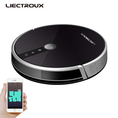 

LIECTROUX C30B Robot Vacuum Cleaner 2D Map Navigation Smart Memory 3000Pa Suction Map Shown on WiFi App Electric Water Tank