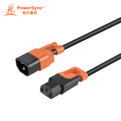 

Baoer Xingke 10A suffix server power cord PDU power extension cord C13 turn C14 black orange anti-swing 15 m MPCQKG0015