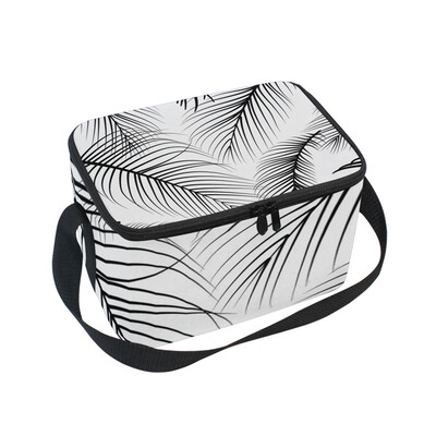 

ALAZA Lunch Box Insulated Lunch Bag Large Cooler Tote Bag Leaf Pattern for Men Women Girls Boys