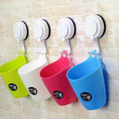 

deHub pointed hook white sucker strong vacuum free punching bathroom kitchen seamless tile hook