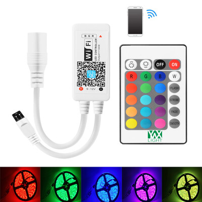 

YWXLight WiFi Wireless LED Smart Controller for RGB Light Strips 24 Keys Remote Control