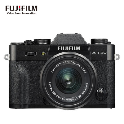 

Fuji FUJIFILM X-T30XT30 XC15-45 micro single camera double headgear 2610 million pixels folding touch screen 4K black XF60 set