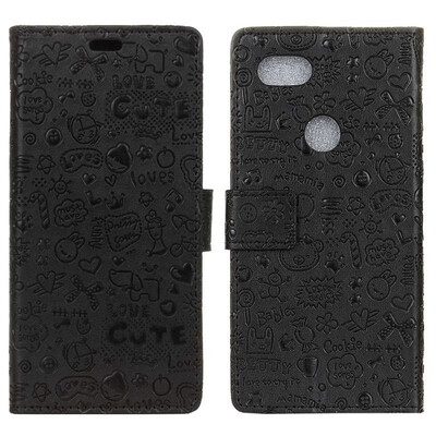 

MOONCASE Google Pixel 3  Little Witch Leather Case - Black