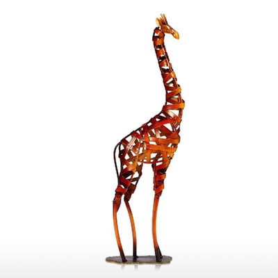 

TOOARTS Metal Sculpture Iron braided Giraffe Home Furnishing Articles Handicrafts