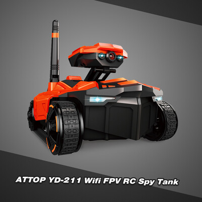 

ATTOP YD-211 Wifi FPV 03MP Camera App Remote Control Spy Tank RC Toy Phone Controlled Robot