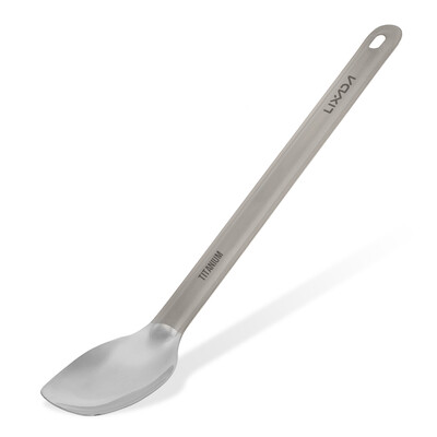 

Lixada Titanium Long Handle Spoon with Polished Bowl Outdoor Portable Dinner Spoon Cutlery Camping Backpacking Picnic
