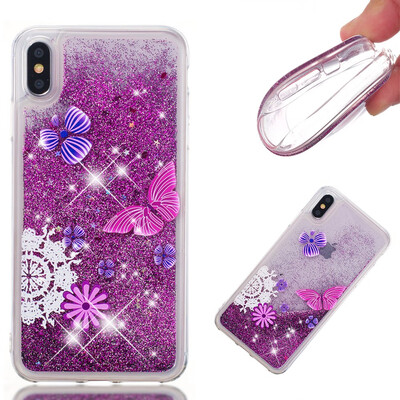 

Glitter Liquid Case for Iphone XXS Fashion Pattern Bling Rugged Shockproof Soft TPU Cover