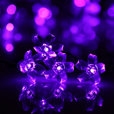 

50 LED Solar Christmas String Light Outdoor Fairy Flower Blossom Decoration Xmas Wedding Party Garden Lights
