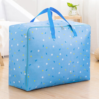 

Many beautiful recall thick storage bag Oxford cloth quilt bag oversized clothing finishing packing bag waterproof travel storage bag blue bottom flower 703050