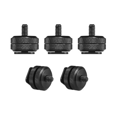 

5pcs Camera Hot Shoe Mount to 14"-20 Tripod Screw Adapter Flash Shoe Mount for DSLR Camera Rig