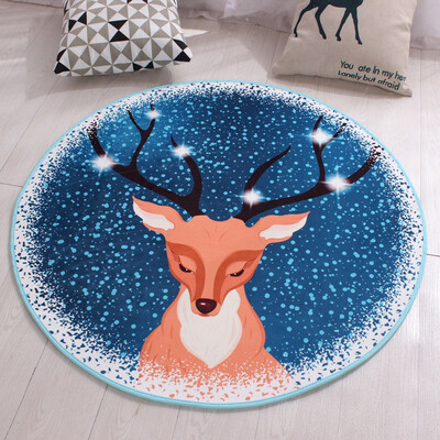 

NeillieN Round carpet mat computer chair mat hanging basket mat printed cartoon waterproof childrens blanketrug footcloth