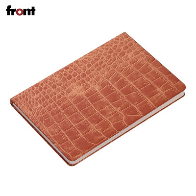 

front Fashion A5 Writing Notebook with Alligator Pattern Hard Cover Ruled Paper Travel Journal Diary Daily Notepad for Business Me
