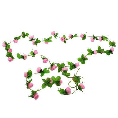 

2m Simulation Rose Flower Vines Artificial Roses Silk Flower Arrangement Fake Rose Vine Home Outdoor Wedding Arch Garden Wall Deco