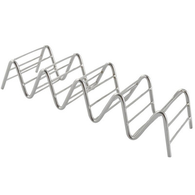 

Taco Holder 4 Wave Shape Stainless Steel Food Rack Hard Shell Kitchen Tool