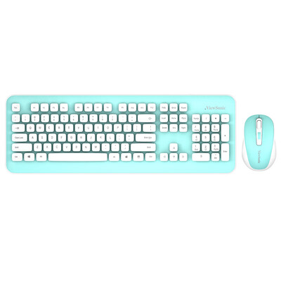 

ViewSonic CW1265 Suspension Fashion Mute Keyboard Mouse Blue Wireless Keyboard Mouse Set Desktop 24G Game Keyboard Mouse