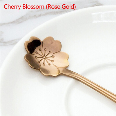 

NeillieN Stainless steel spoon coffee spoon cherry spoon Golden Rose spoon companion gift spoon creative gift spoonladle