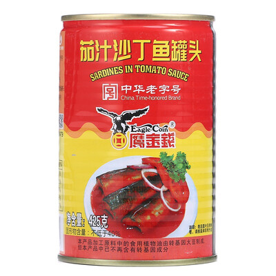 

Eagle money canned sardine canned 425g can of Chinese old name