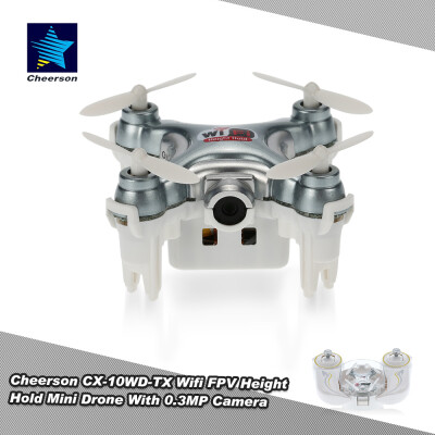 

Original Cheerson CX-10WD-TX 24GHz 4CH 6-axis Wifi FPV 3D Eversion Mini Drone With 03MP Camera