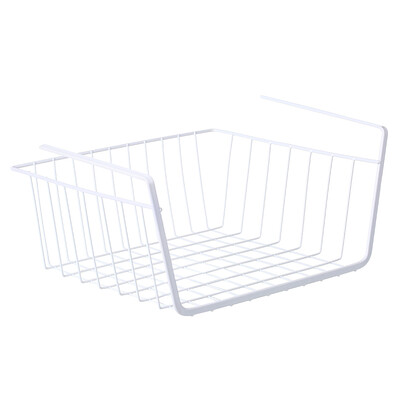 

Metal Wire Under Shelf Hanging Storage Basket Space Saving Cabinet Organizer Holder for Bookshelf Kitchen Closet Office Desk Cupbo