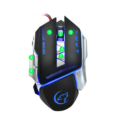 

G810 Gaming Mouse USB Wired Optical Game Mouse 3200 DPI Adjustable 8 Buttons Backlight Mice