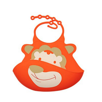 

Silicone Baby Bibs Feeding Pocket Bibs Soft Waterproof Easy Clean Food Catcher Cartoon Animal for Babies & Toddlers Zebra