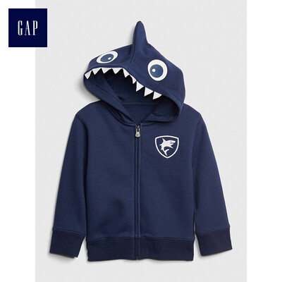 

GAP flagship store childrens clothing men&women cute animal casual print long-sleeved hooded sweater 417260 dynamic blue 5YRS
