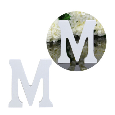 

Wooden Alphabet Letters White Wooden Wedding Supplies Photography Props Festival Party Decorative