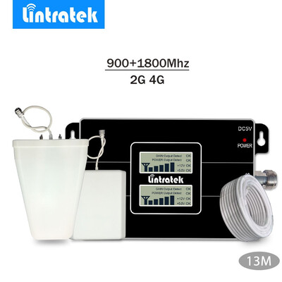 

Lintratek celular gsm repeater 900 dcs lte1800 signal booster 2g3g4g cellphone signal amplifier tele2 with LCD display