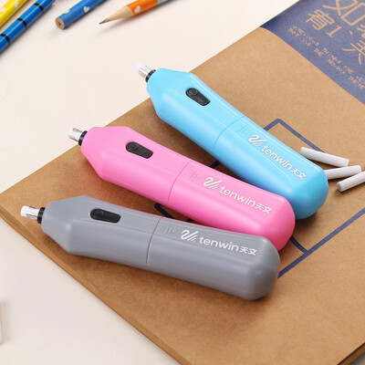 

Portable Electric Eraser Kit with 10pcs Rubber Refills Battery Operated for Student Artist Learning Drawing School Art Supplies Pi