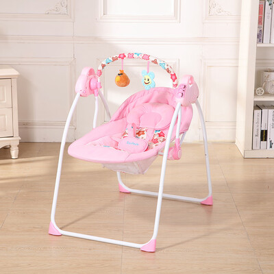 

Electric Baby Cradle Swing Rocking Remote controller Chair Sleeping Basket Bed Crib For Newborn Infant Blue